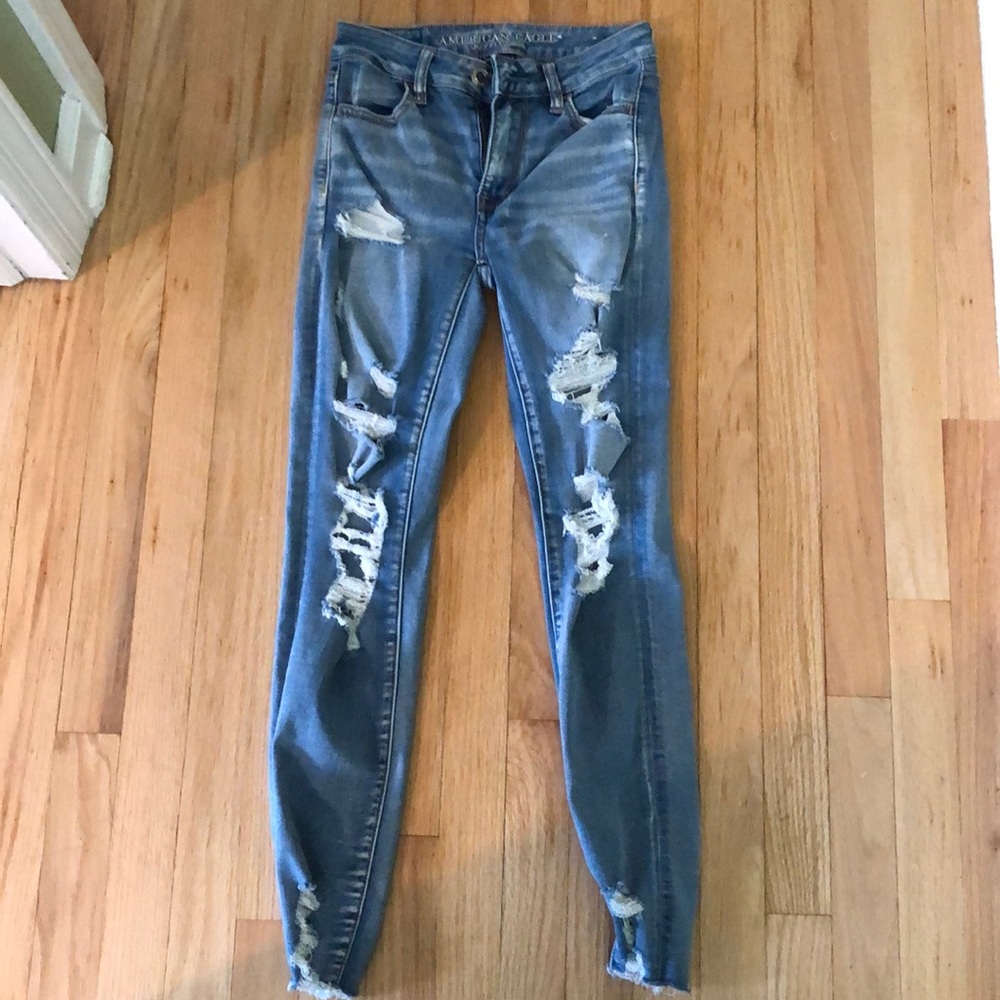 American eagle ripped jeans!